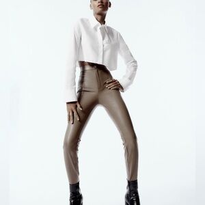 Zara Faux Leather Leggings